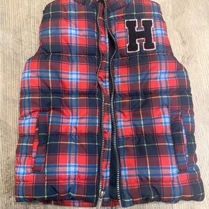 Tommy Hilfiger Red Plaid Kids Vest